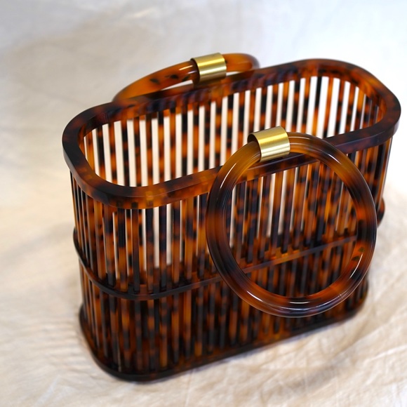 Cult Gaia Coco Mini Tote - Tortoise - Picture 5 of 7